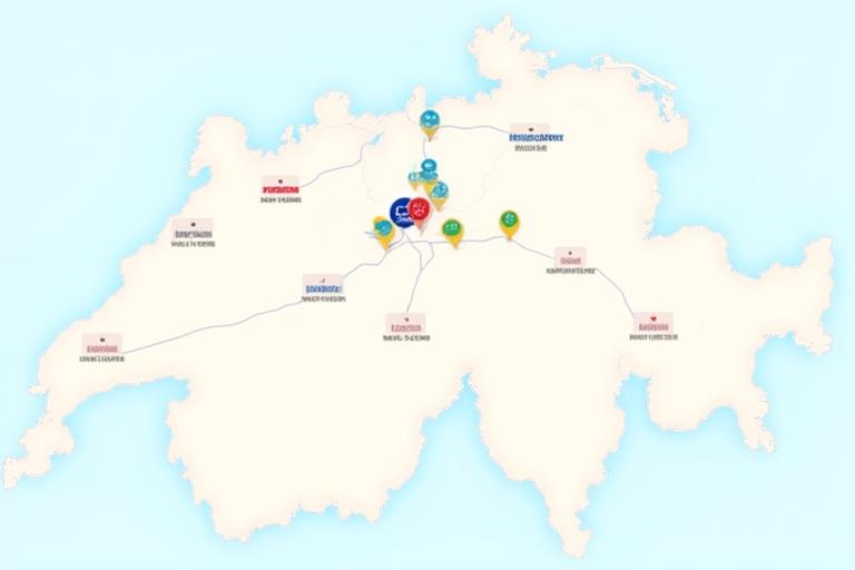 Interactive map showing live Swiss road conditions and mountain pass status